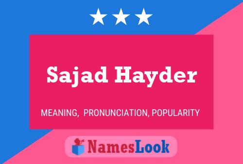 Sajad Hayder Name Poster