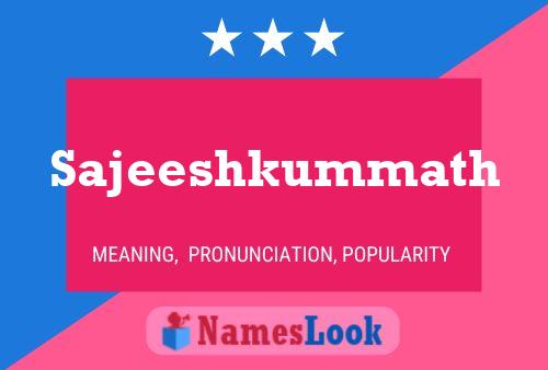 Sajeeshkummath Name Poster