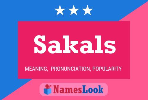 Sakals Name Poster