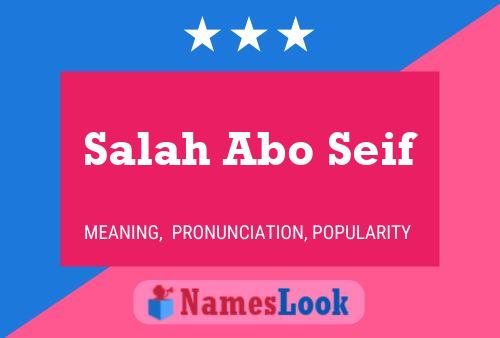 Salah Abo Seif Name Poster