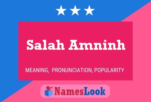 Salah Amninh Name Poster