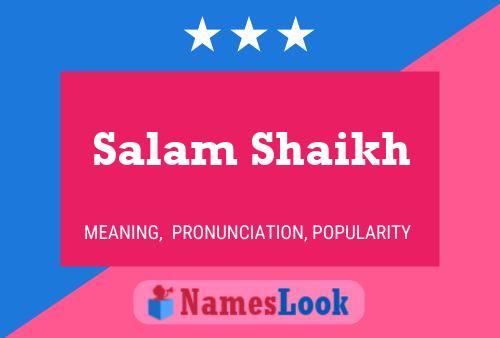 Salam Shaikh Name Poster