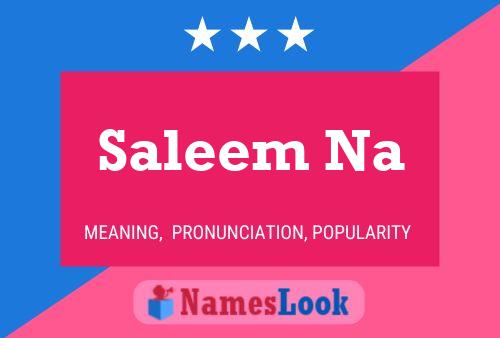 Saleem Na Name Poster