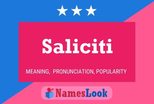 Saliciti Name Poster