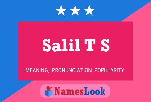 Salil T S Name Poster