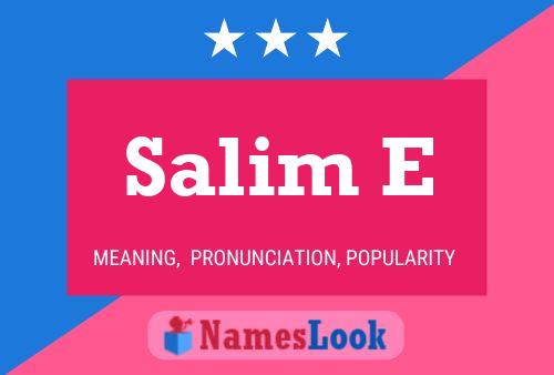 Salim E Name Poster