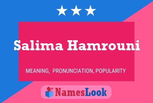 Salima Hamrouni Name Poster