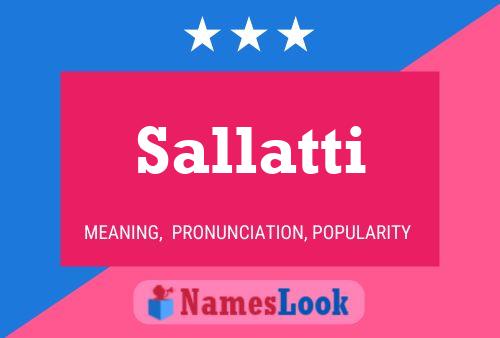 Sallatti Name Poster