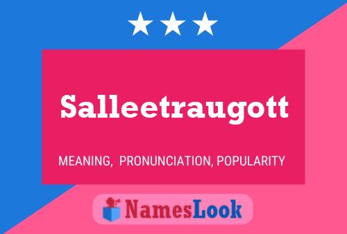 Salleetraugott Name Poster