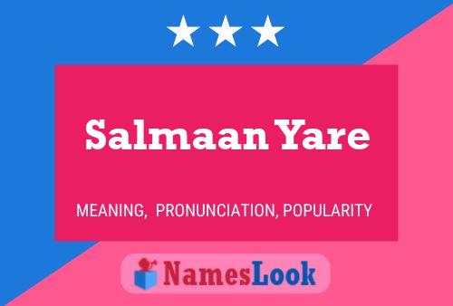 Salmaan Yare Name Poster