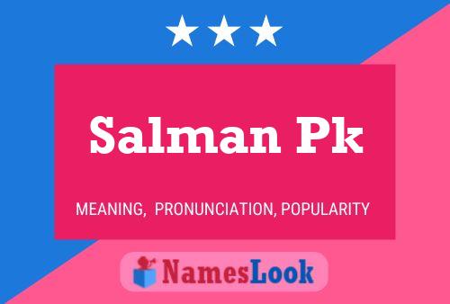 Salman Pk Name Poster