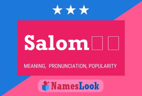 Salomé Name Poster