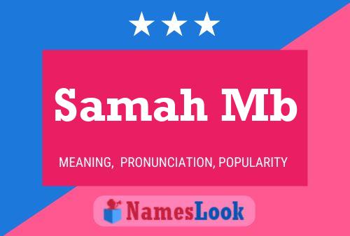 Samah Mb Name Poster