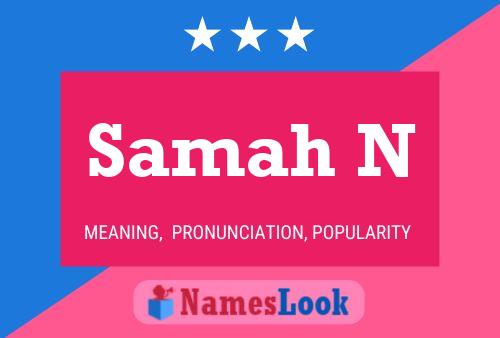 Samah N Name Poster