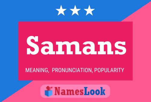 Samans Name Poster