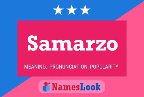 Samarzo Name Poster