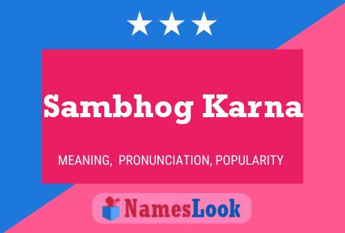 Sambhog Karna Name Poster