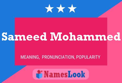 Sameed Mohammed Name Poster