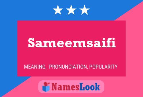 Sameemsaifi Name Poster