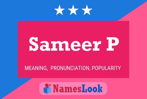 Sameer P Name Poster