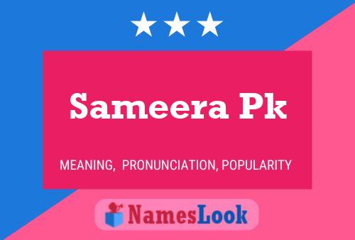 Sameera Pk Name Poster