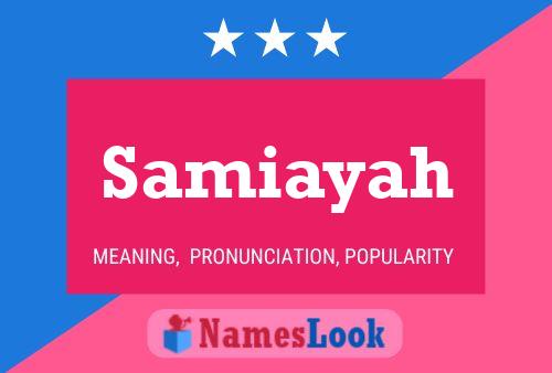 Samiayah Name Poster