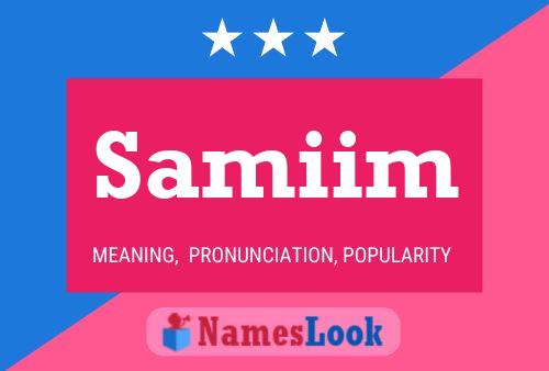 Samiim Name Poster