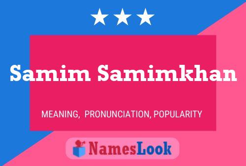 Samim Samimkhan Name Poster