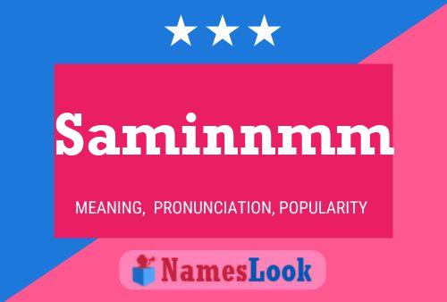 Saminnmm Name Poster