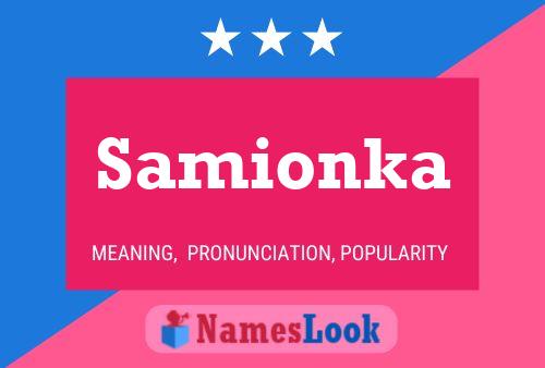 Samionka Name Poster