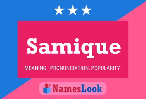 Samique Name Poster