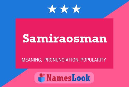 Samiraosman Name Poster