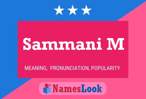 Sammani M Name Poster