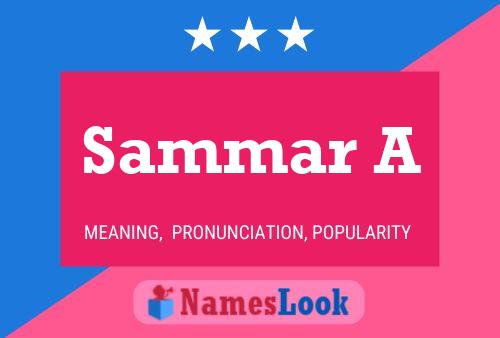 Sammar A Name Poster