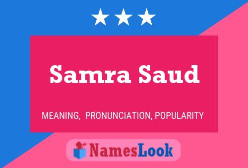 Samra Saud Name Poster