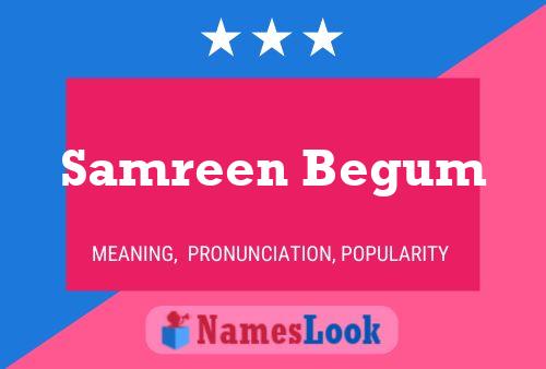 Samreen Begum Name Poster