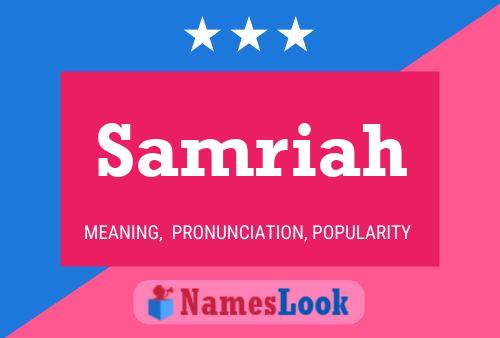 Samriah Name Poster