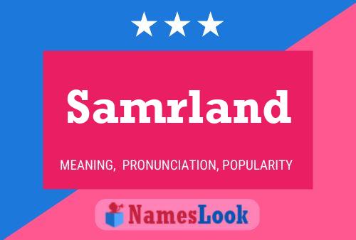 Samrland Name Poster