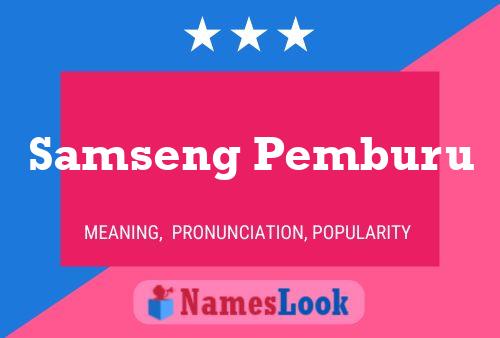 Samseng Pemburu Name Poster