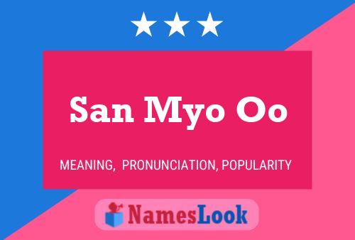 San Myo Oo Name Poster