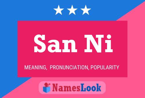 San Ni Name Poster