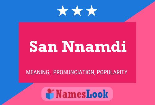 San Nnamdi Name Poster