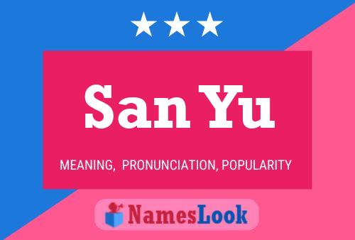 San Yu Name Poster