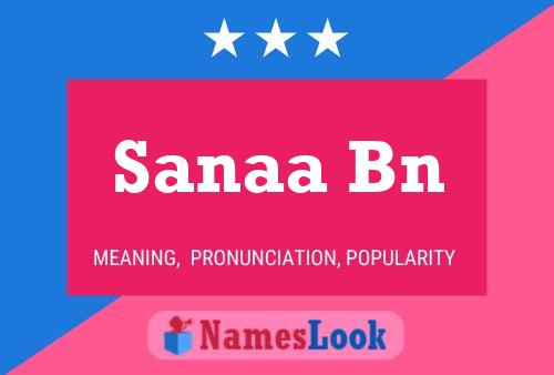 Sanaa Bn Name Poster