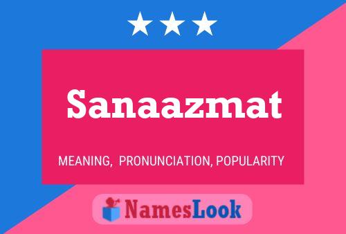 Sanaazmat Name Poster