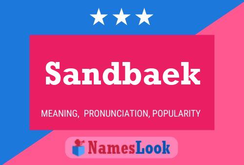 Sandbaek Name Poster