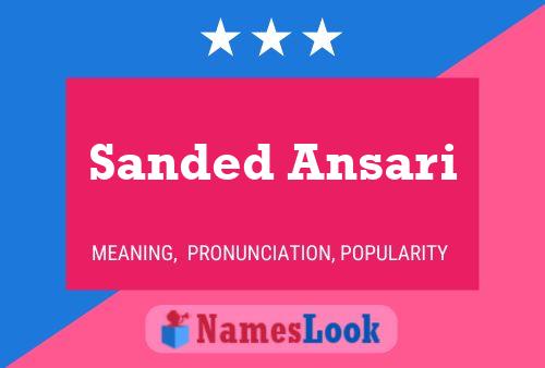 Sanded Ansari Name Poster