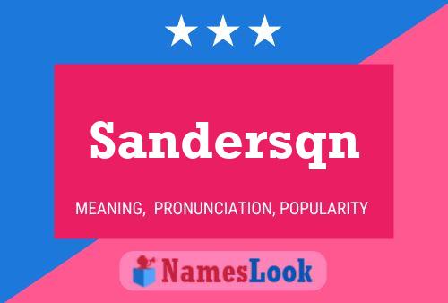 Sandersqn Name Poster