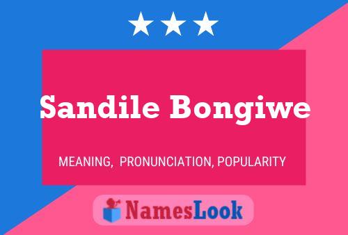 Sandile Bongiwe Name Poster