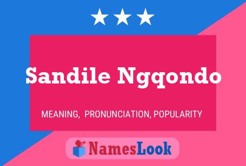 Sandile Ngqondo Name Poster